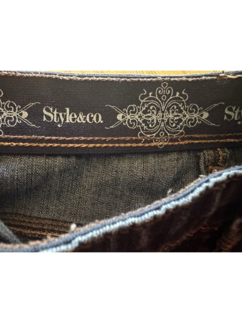 Style & Co Straight Leg Jeans Mid Rise Women Blue Size 14 Short - Picture 3 of 6